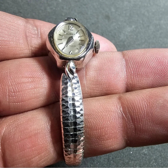 Vintage Buren Ladies Cocktail Watch Mechanical Wind Not Working For Parts/Repair - Picture 2 of 9